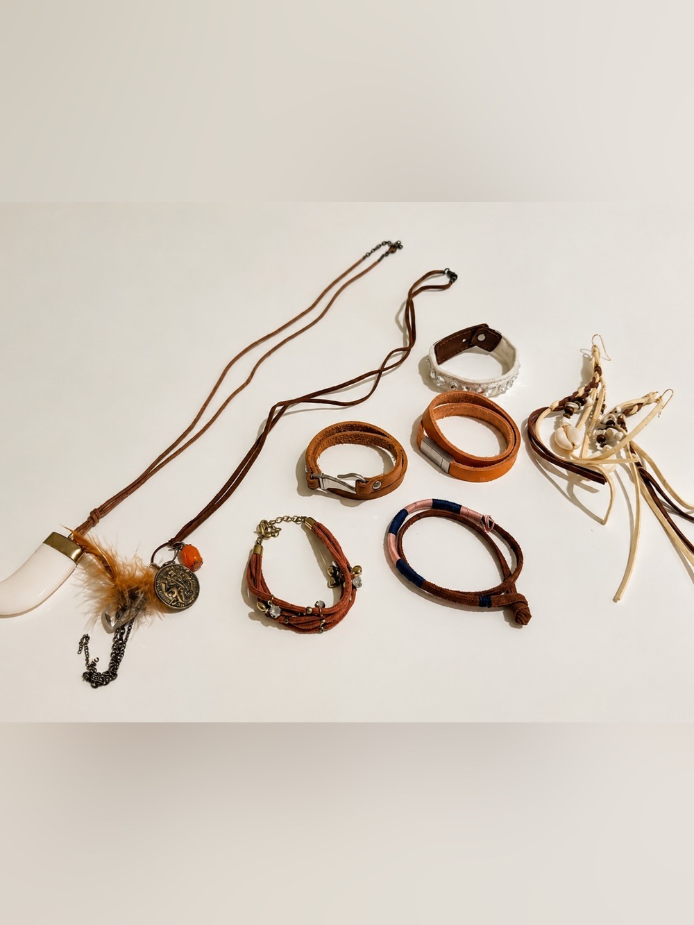 Boho style accessories Bundle – Leather, Beaded & Natural Style 🤎